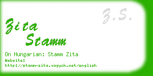 zita stamm business card